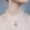 Purple Luxe 14mm Pearl Pendant Necklace by NINEMOO – alternate view