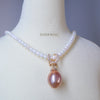 Purple Luxe 14mm Pearl Pendant Necklace by NINEMOO – product view 5
