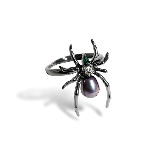 Mystic Spider Purple Pearl Ring by NINEMOO – product image