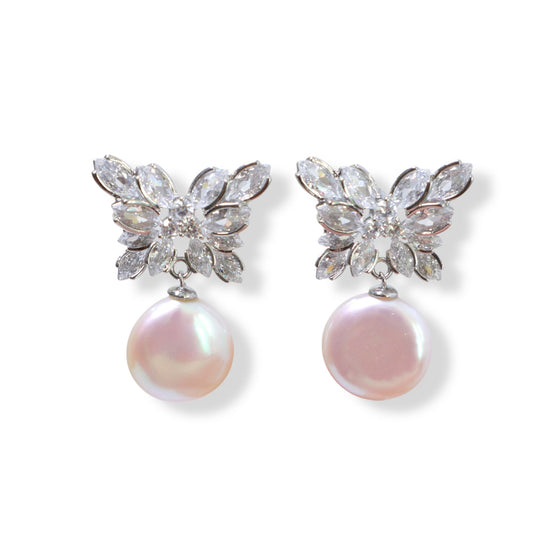 Rainbow Glow Pearl Earrings by NINEMOO – product view 4