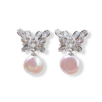 Rainbow Glow Pearl Earrings by NINEMOO – product view 4