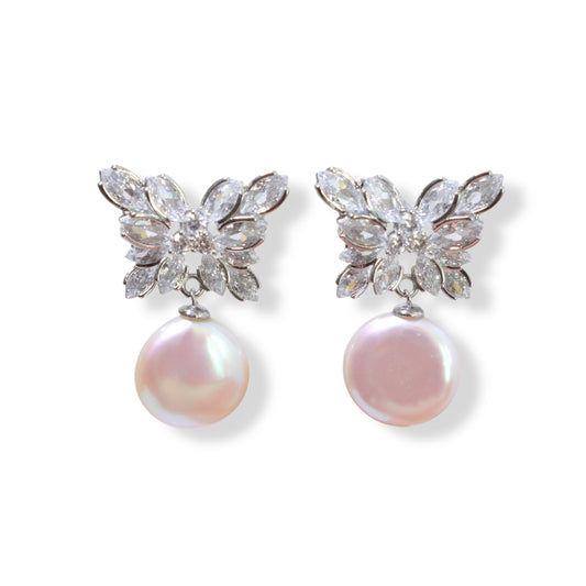Rainbow Glow Pearl Earrings by NINEMOO – product view 4