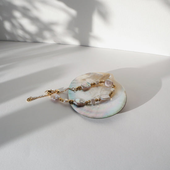 Rectangular Freshwater Pearl Bracelet by NINEMOO – alternate view