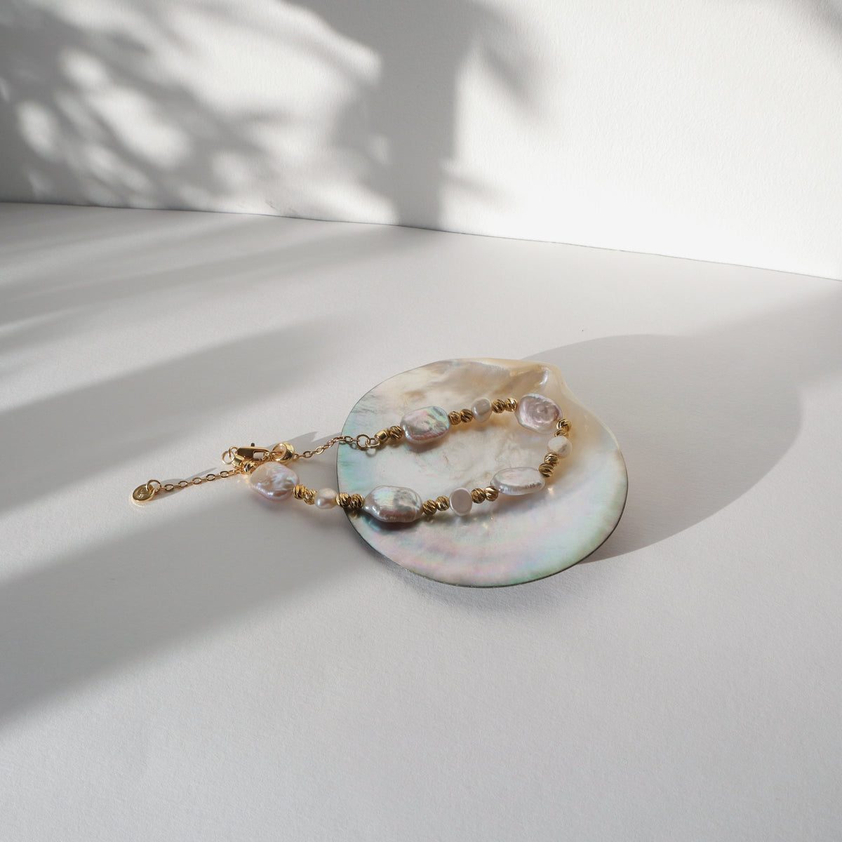 Rectangular Freshwater Pearl Bracelet by NINEMOO – alternate view