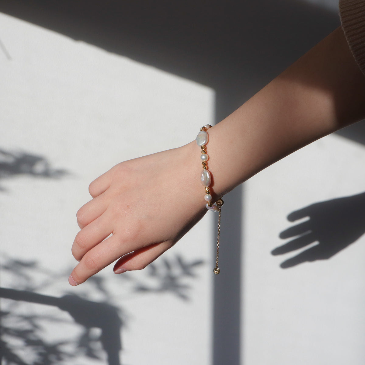 Rectangular Freshwater Pearl Bracelet by NINEMOO – product view 6