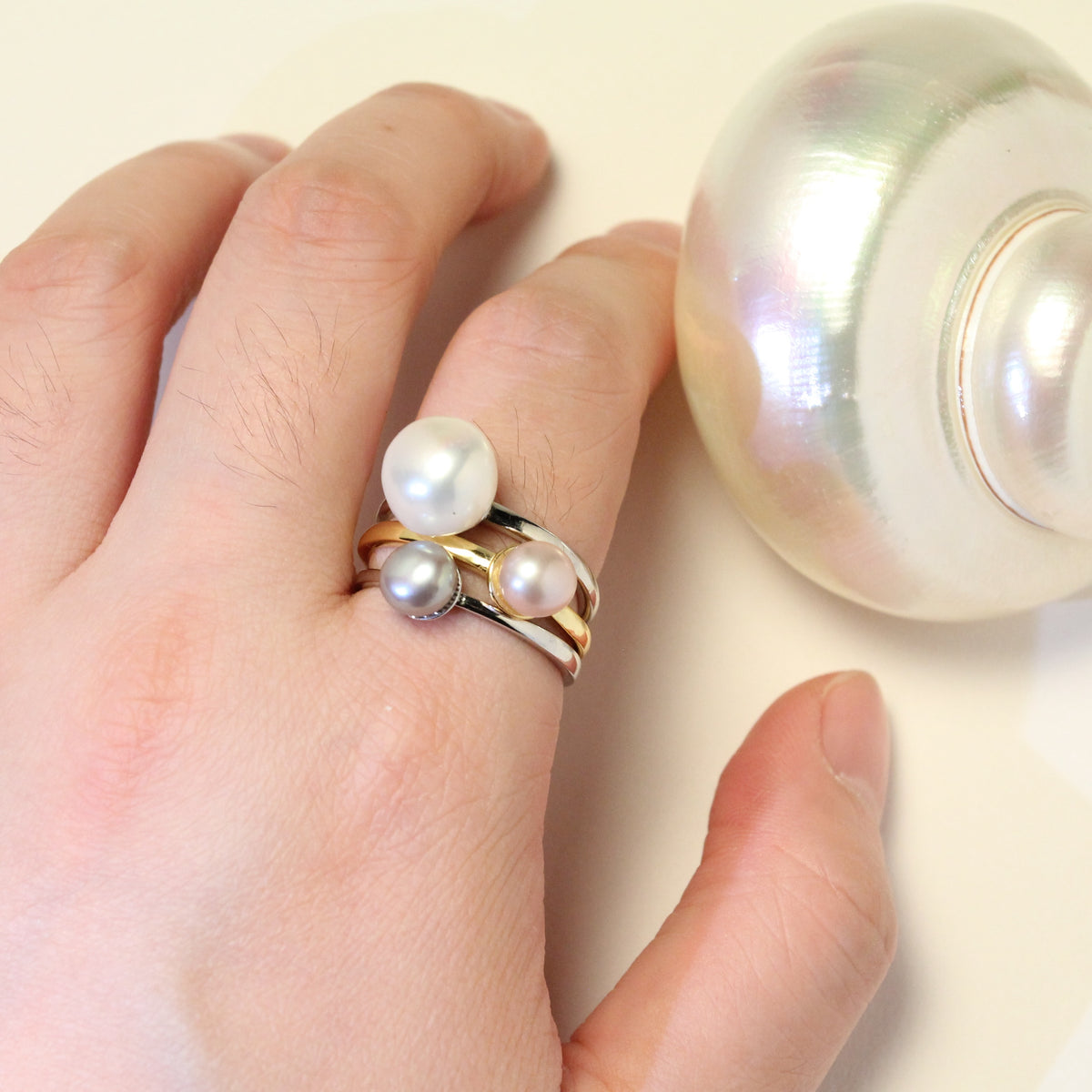 Refined Pearl Ring by NINEMOO – product view 4