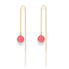 Rose Rhodochrosite Threader Earrings by NINEMOO – product image