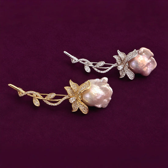 Rosebud Bloom Brooch by NINEMOO – alternate view