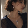 Royal Blue Pearl Earrings by NINEMOO – detail view