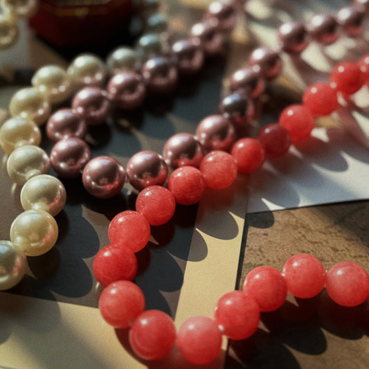 Royal Red Jasper Cascade Necklace by NINEMOO – detail view