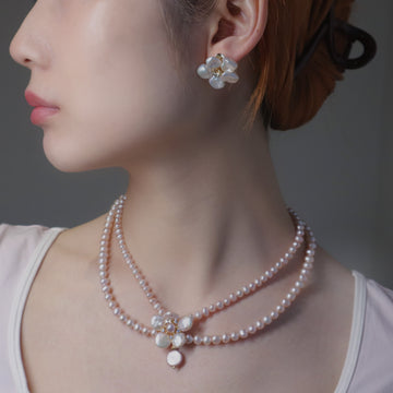 Sakura Bloom Pearl Jewellery Set by NINEMOO – product image