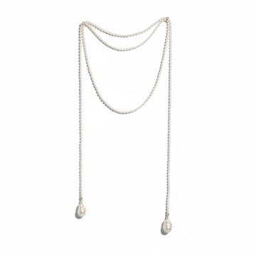 Serenade Long Pearl Rope Necklace by NINEMOO – product image