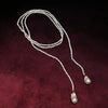 Serenade Long Pearl Rope Necklace by NINEMOO – detail view