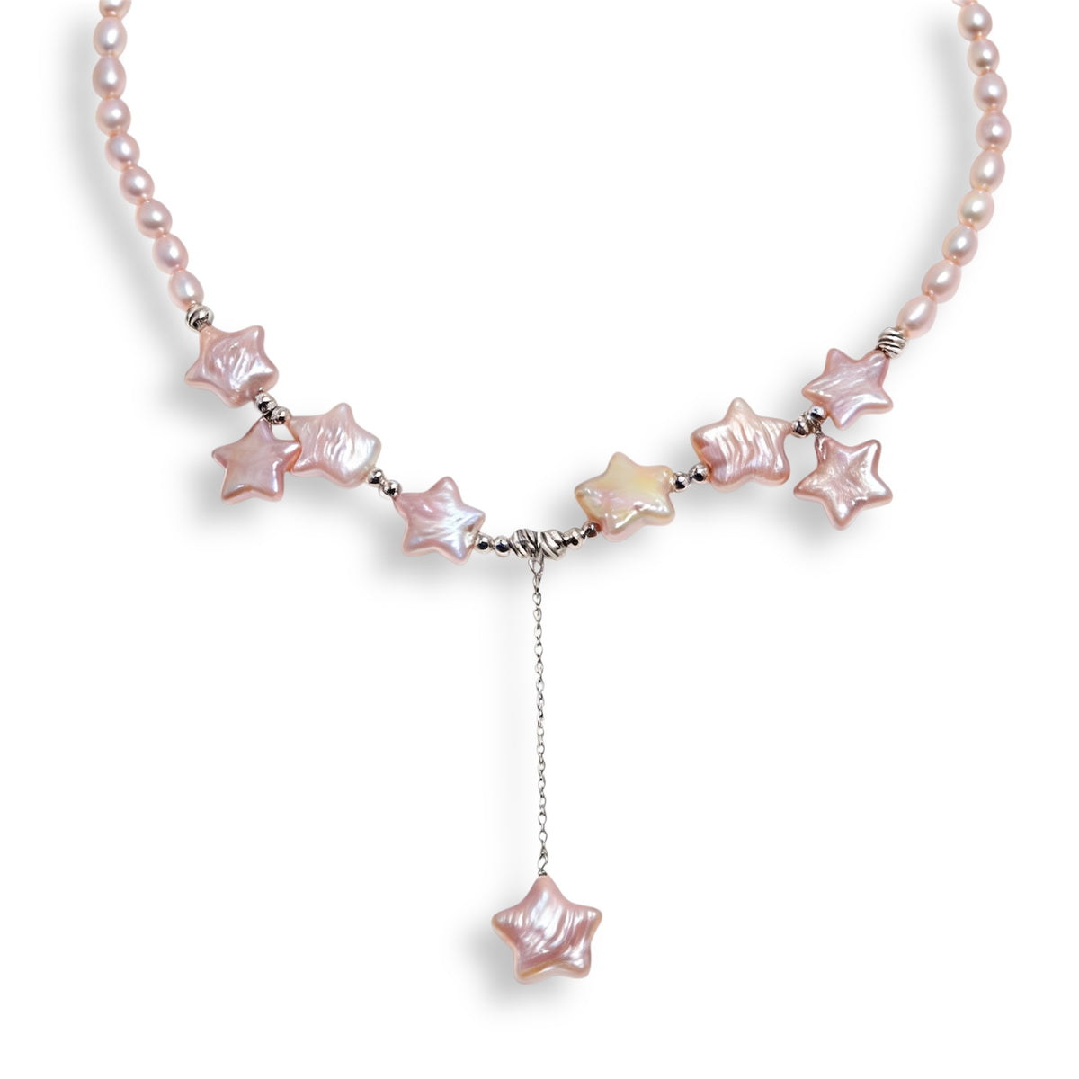 Shooting Star Pearl Necklace - Pink by NINEMOO – product image