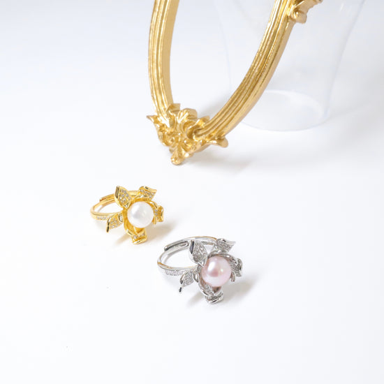 Sakura Silver Pearl Ring by NINEMOO – product view 6