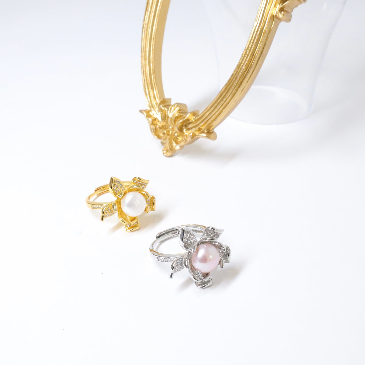 Sakura Silver Pearl Ring by NINEMOO – product view 6
