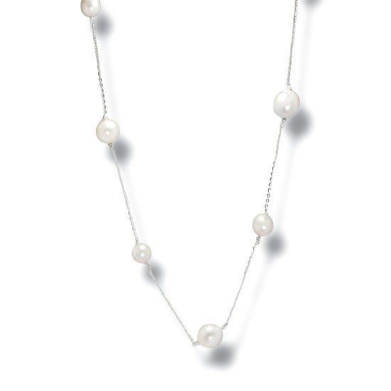 Silver Luminous Pearl Necklace by NINEMOO – product image