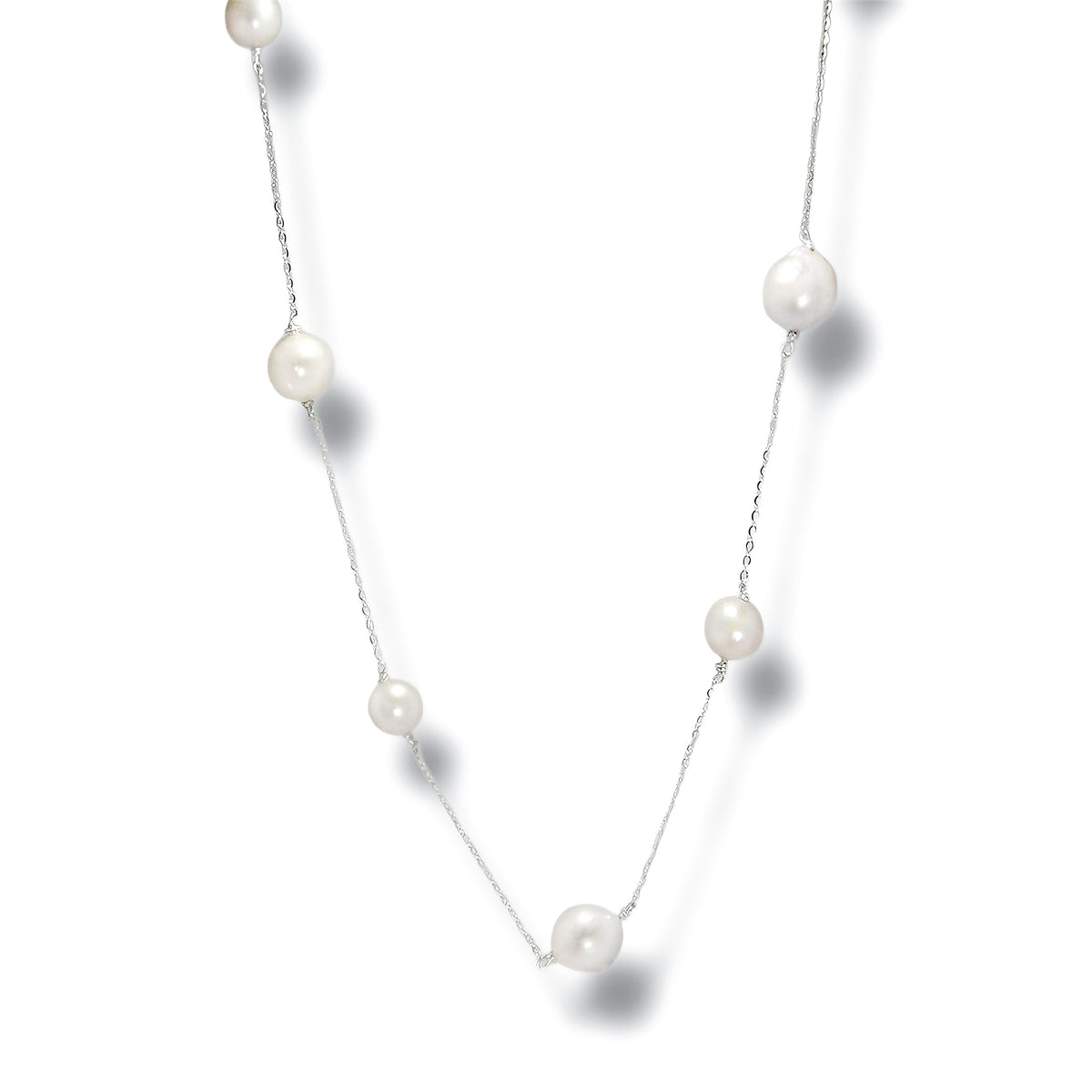 Silver Luminous Pearl Necklace by NINEMOO – product image