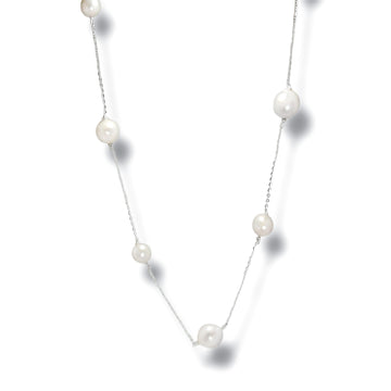 Silver Luminous Pearl Necklace by NINEMOO – product image