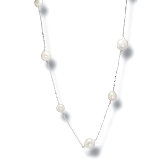 Silver Luminous Pearl Necklace by NINEMOO – product image
