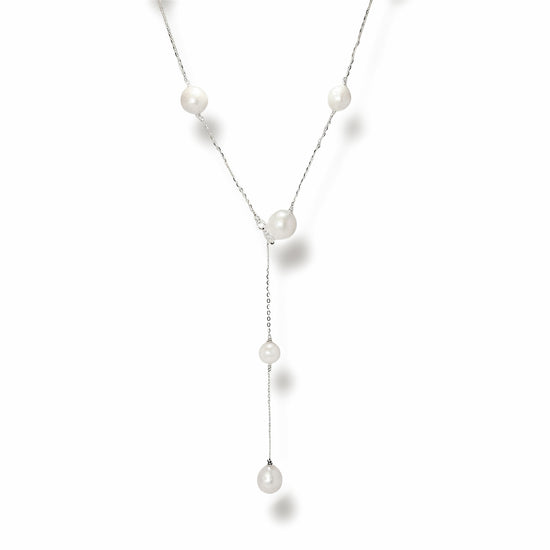 Silver Luminous Pearl Necklace by NINEMOO – product view 7