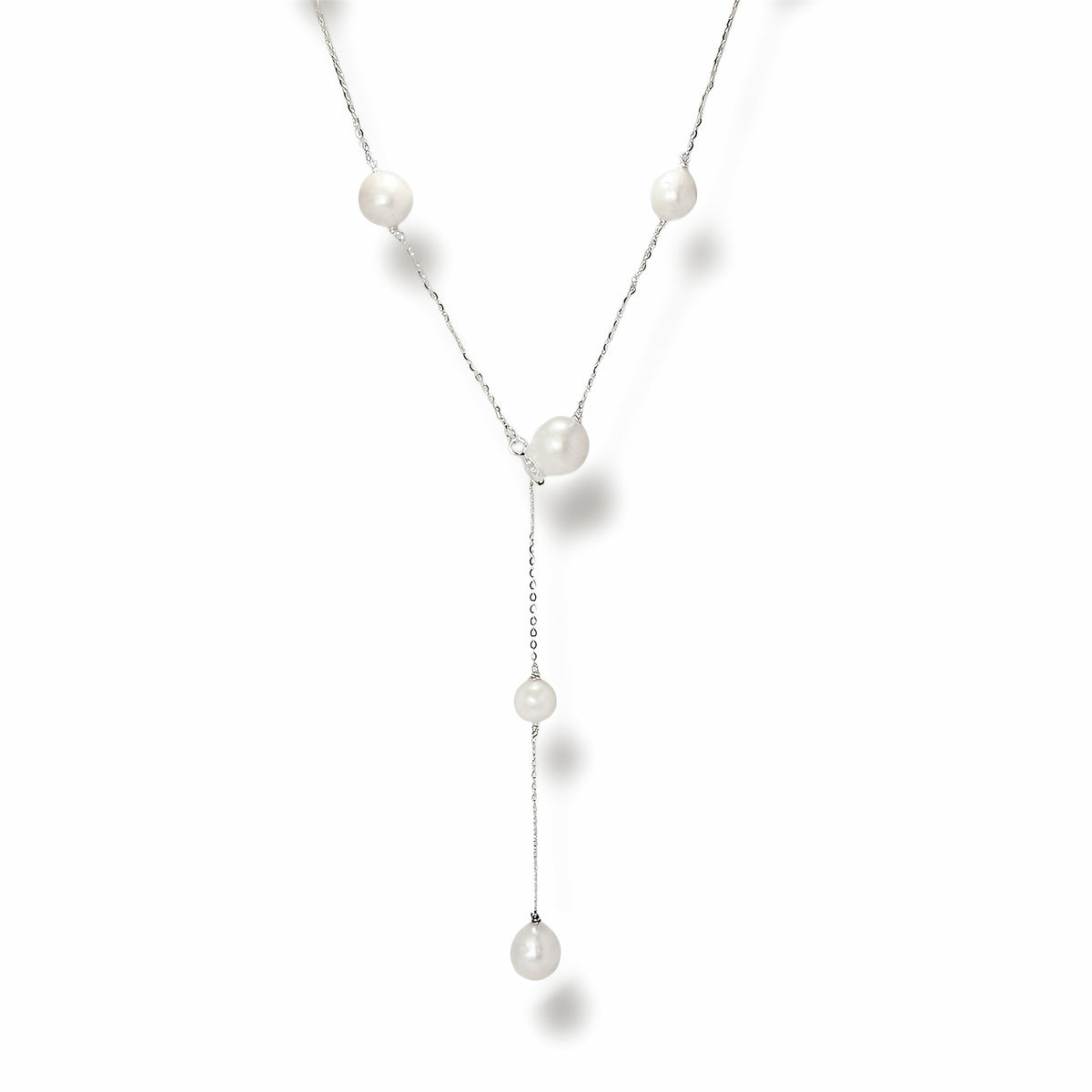 Silver Luminous Pearl Necklace by NINEMOO – product view 7