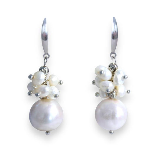 Snow Freshwater Pearl Earrings by NINEMOO – product image