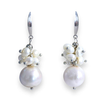 Snow Freshwater Pearl Earrings by NINEMOO – product image
