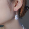 Snow Freshwater Pearl Earrings by NINEMOO – detail view