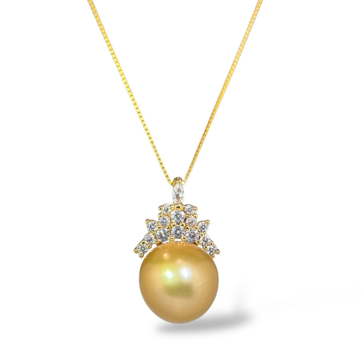 Solara Golden Pearl Necklace by NINEMOO – product image