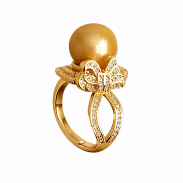 Soleil Golden Pearl Ring by NINEMOO – product image