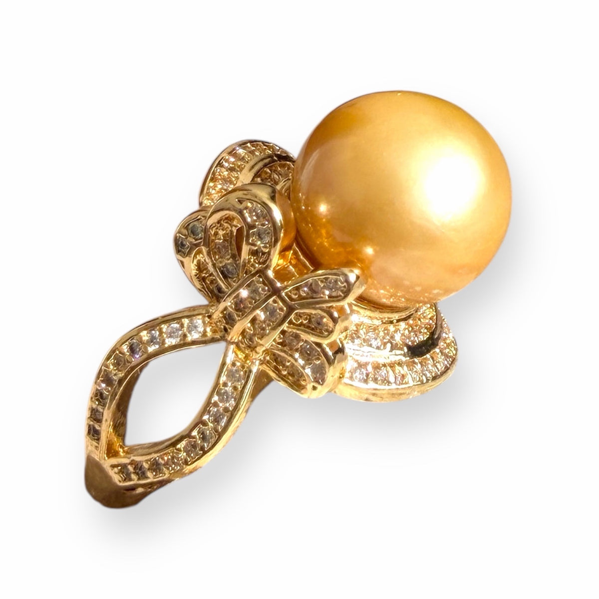 Soleil Golden Pearl Ring by NINEMOO – product view 6