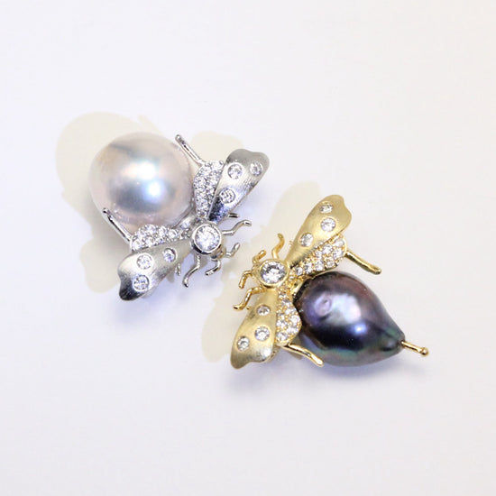 Sovereign Pearl Bee Brooch by NINEMOO – product view 9