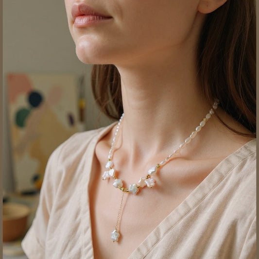 Shooting Star Pearl Necklace by NINEMOO – alternate view