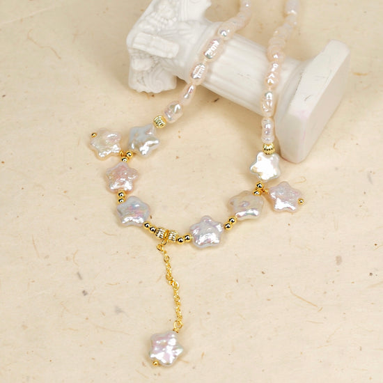 Shooting Star Pearl Necklace by NINEMOO – product view 4