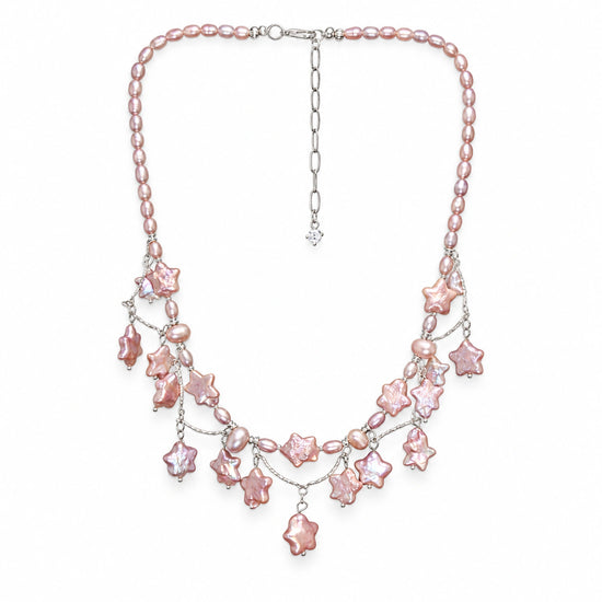 Stardust Waltz Necklace – Purple – full necklace on white background