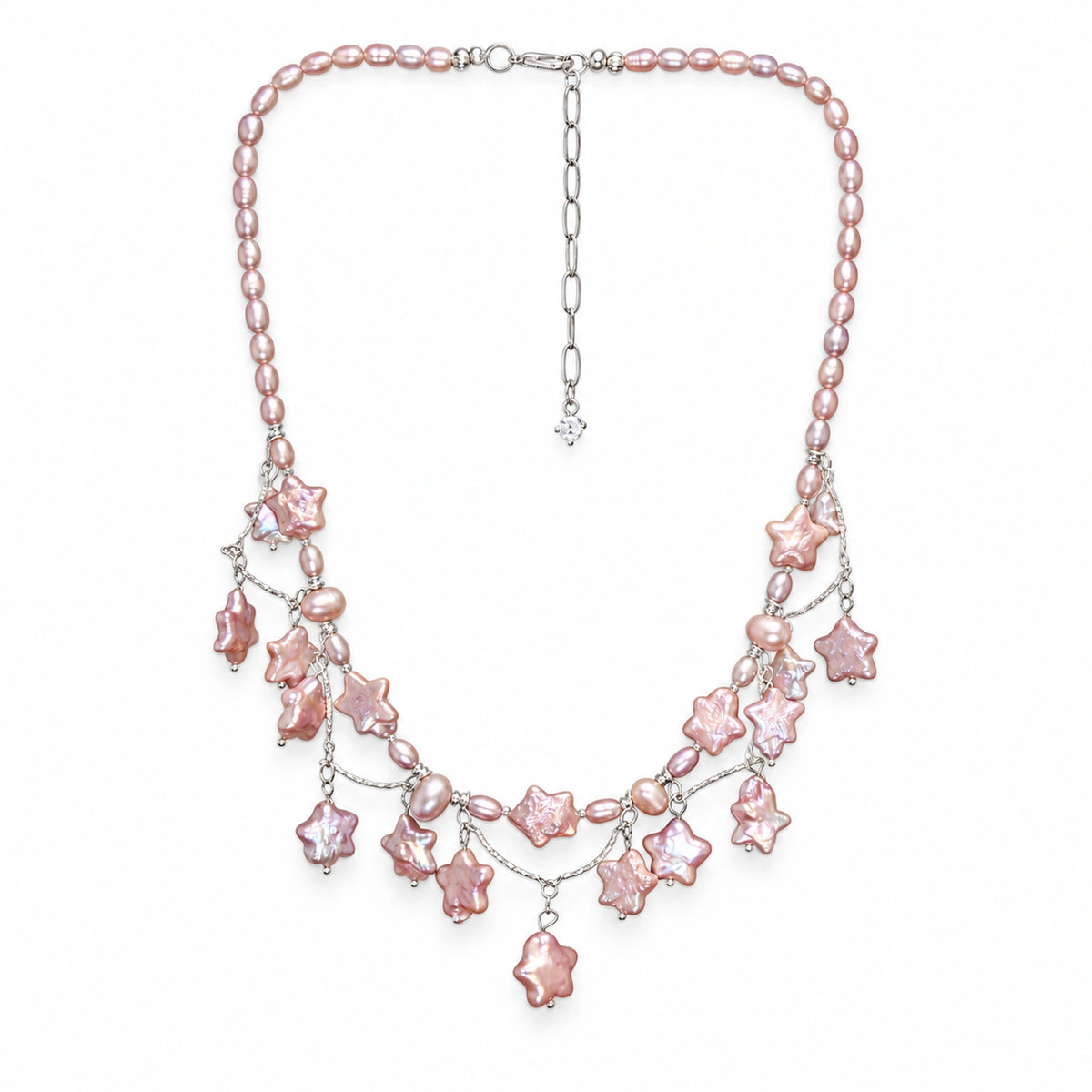 Stardust Waltz Necklace – Purple – full necklace on white background