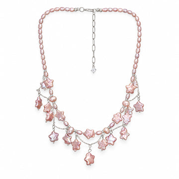 Stardust Waltz Necklace – Purple – full necklace on white background
