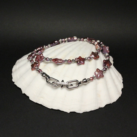 Starry Veil Pearl Necklace by NINEMOO – product view 4