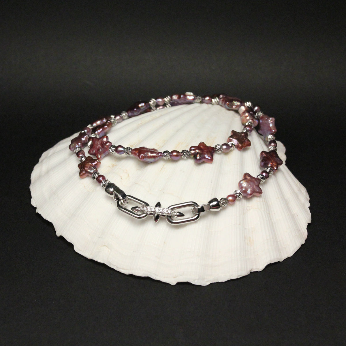 Starry Veil Pearl Necklace by NINEMOO – product view 4