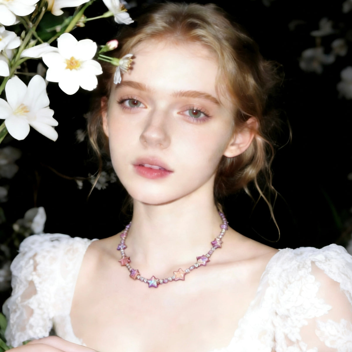 Starry Veil Pearl Necklace by NINEMOO – product view 7