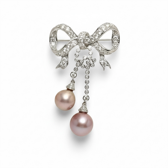 Still Bow Pearl Brooch by NINEMOO – product image