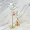 Strawberry Pearl Dangle Earrings by NINEMOO – product view 5