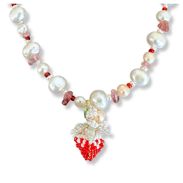 Strawberry Pearl Luxe Necklace by NINEMOO – product image