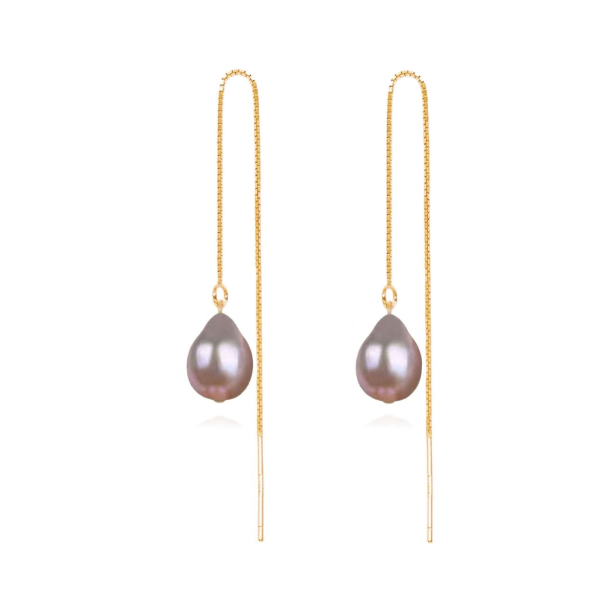 Sweet Hue Pearl Threader Earrings by NINEMOO – alternate view