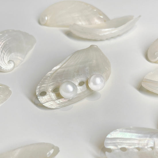 Timeless Silver Pearl Studs by NINEMOO – alternate view