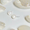 Timeless Silver Pearl Studs by NINEMOO – product view 5