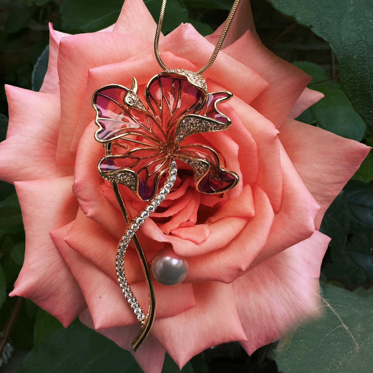 Twilight Violet Brooch by NINEMOO – alternate view