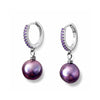 Velours Nocturne Pearl Hoop Earrings by NINEMOO – product image