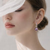 Velours Nocturne Pearl Hoop Earrings by NINEMOO – detail view